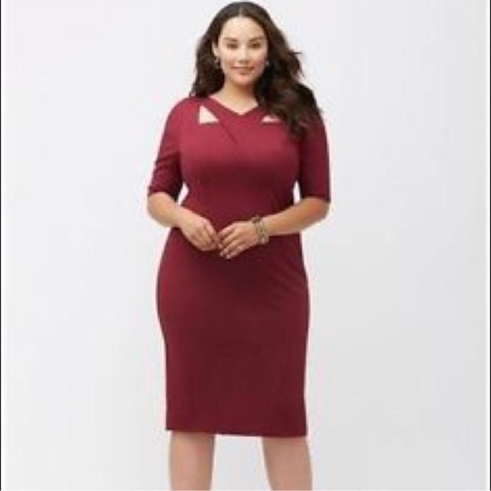 Lane Bryant Burgundy Dress